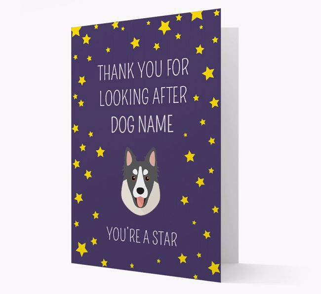 Personalised 'You're A Star' Thank You Card